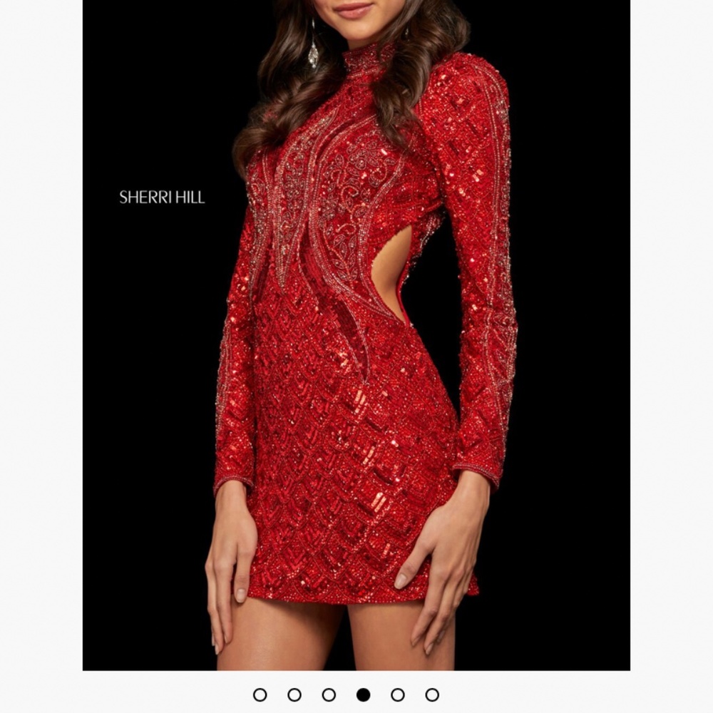 Sherri Hill 52147 Red Dress Size 0